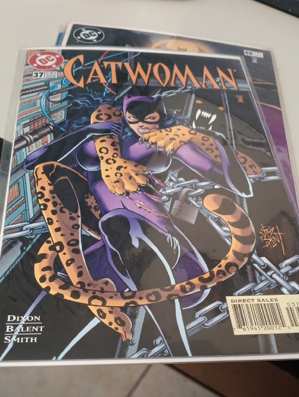 DC Catwoman Comic  — Purple Suit with Leopard Accents
